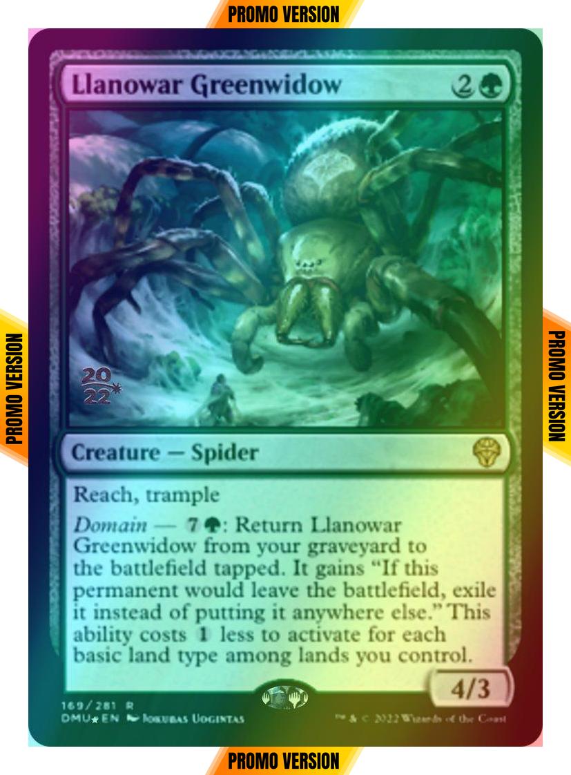 Llanowar Greenwidow [169s] [Prerelease] [Dominaria United: Promos] [Foil]