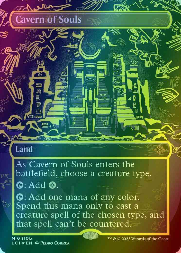 Cavern of Souls [410b] [Neon Ink Showcase] [Yellow] [The Lost Caverns of Ixalan] [Foil]