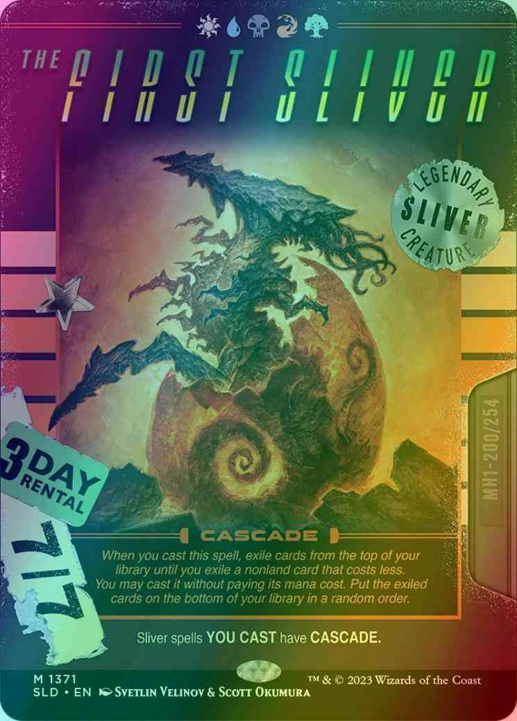 The First Sliver [1371] [Borderless] [Now On VHS!] [Secret Lair Drop] [Foil]