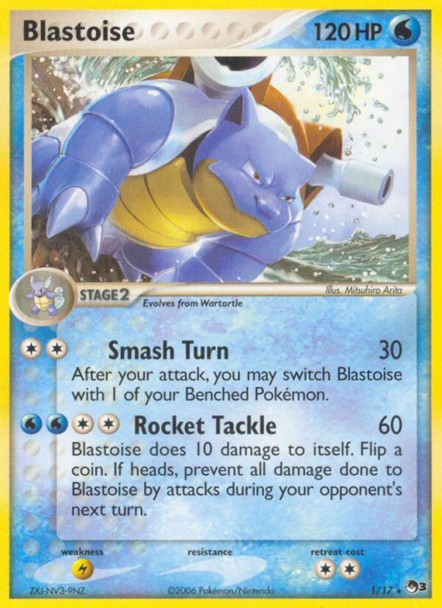 Blastoise - 1/17 - Rare [pop3-1] [Holo]