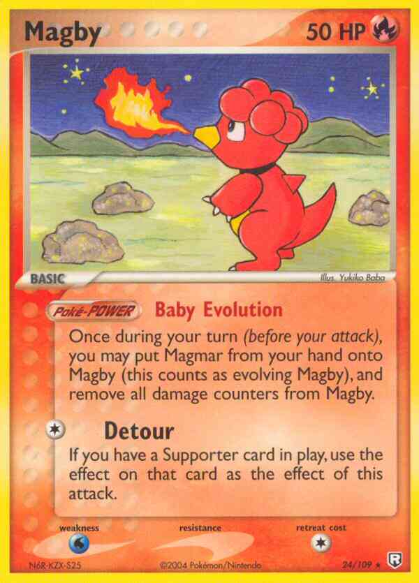 Magby - 24/109 - Rare [ex7-24] [Reverse Holo]