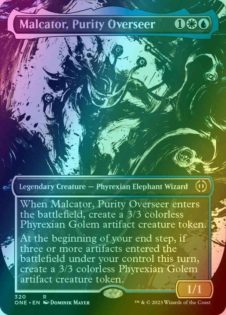 Malcator, Purity Overseer [320] [Borderless] [Ichor] [Phyrexia: All Will Be One] [Foil]