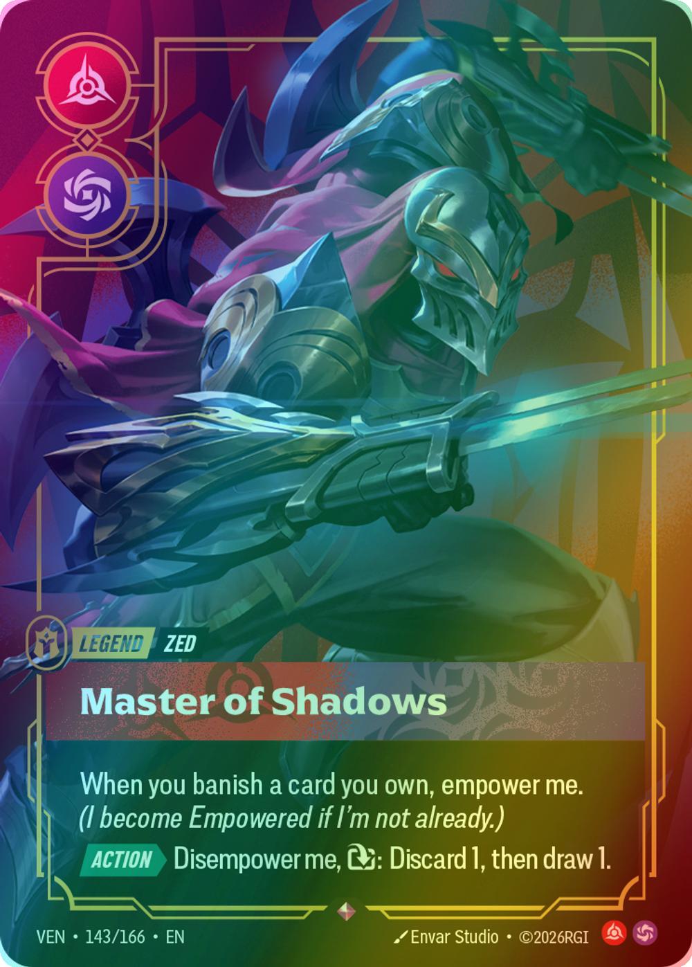 Master of Shadows (Zed) - 143/166 [Vendetta] [Foil]