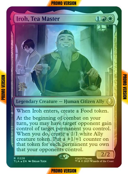 Iroh, Tea Master [228s] [Prerelease] [Avatar: The Last Airbender: Promos] [Foil]