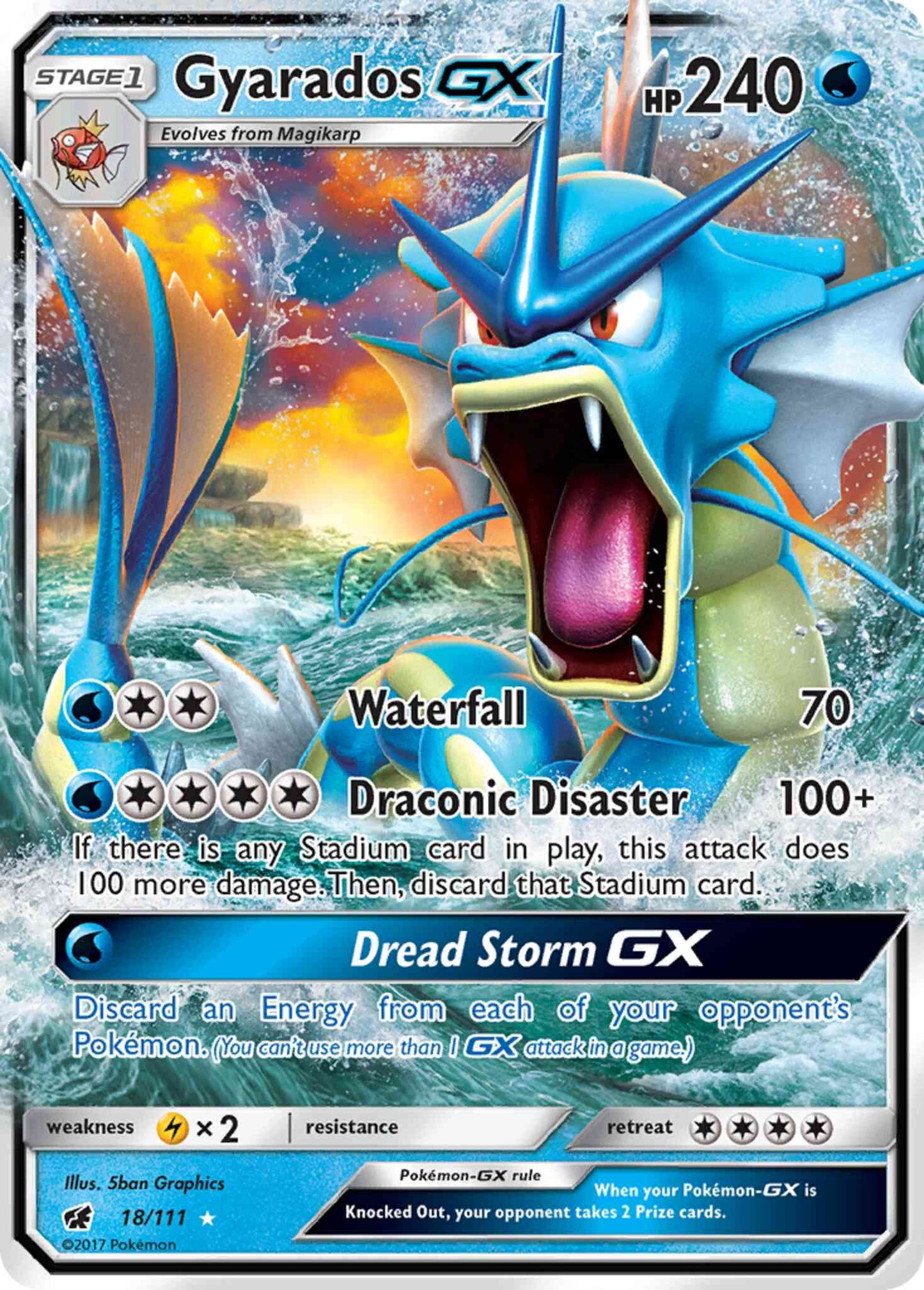Gyarados-GX - 18/111 - Rare Holo GX [sm4-18] [Ultra]