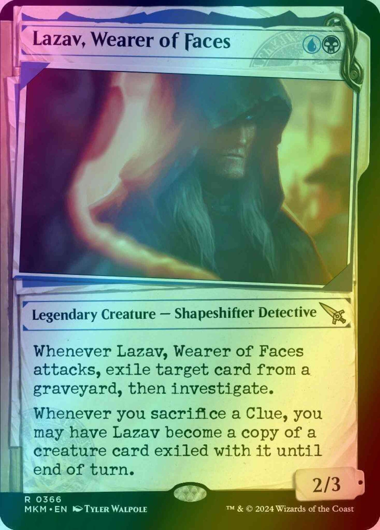 Lazav, Wearer of Faces [366] [Dossier Showcase] [Murders at Karlov Manor] [Foil]