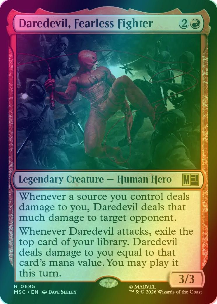 Daredevil, Fearless Fighter [685] [Jumpstart] [Marvel Super Heroes: Commander] [Foil]