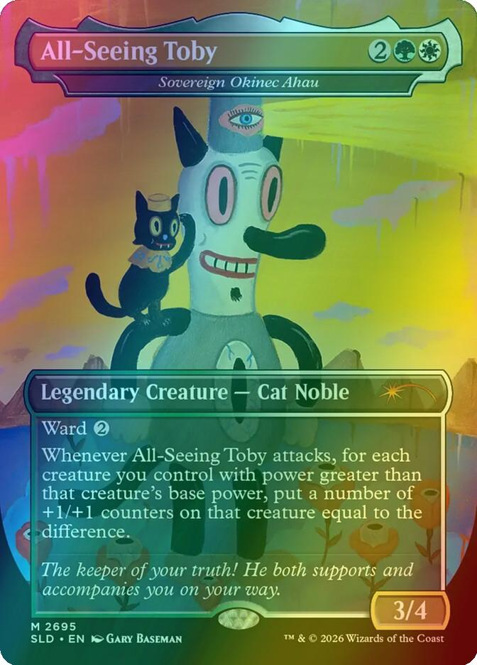 All-Seeing Toby - Sovereign Okinec Ahau [2695] [Borderless] [Toby's Journey] [Secret Lair Drop] [Foil]