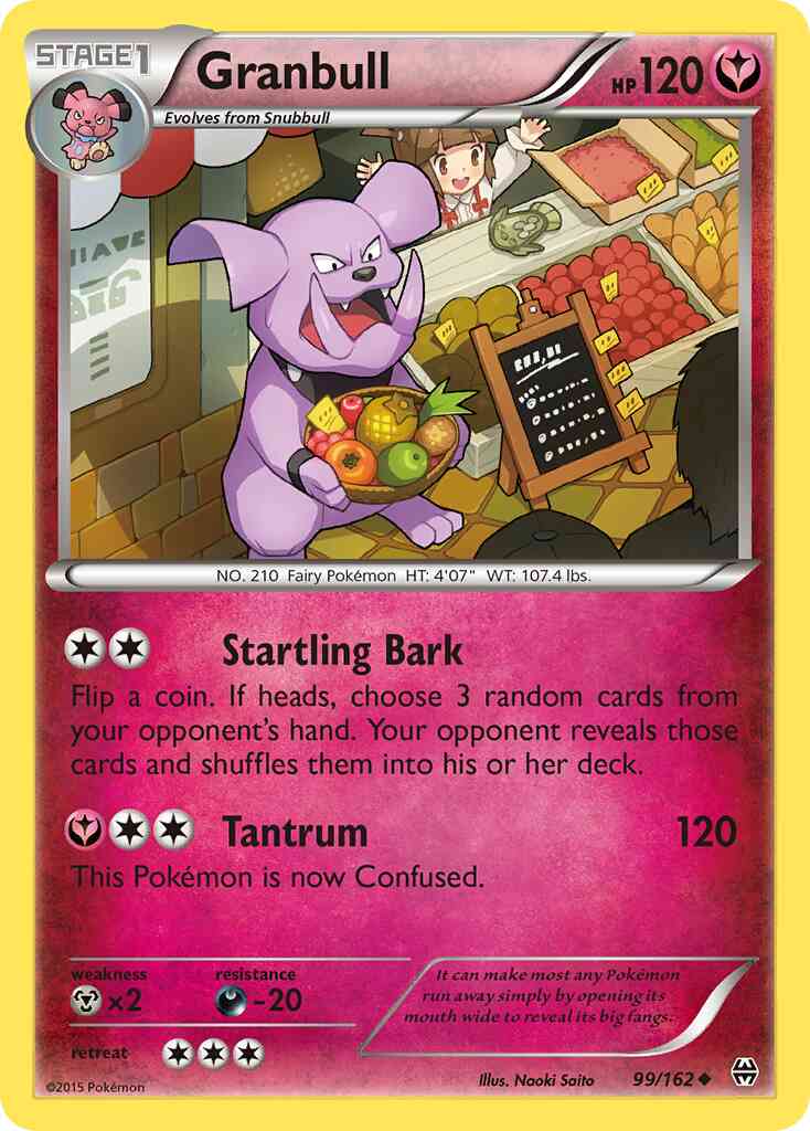 Granbull - 99/162 - Uncommon [xy8-99] [Reverse Holo]