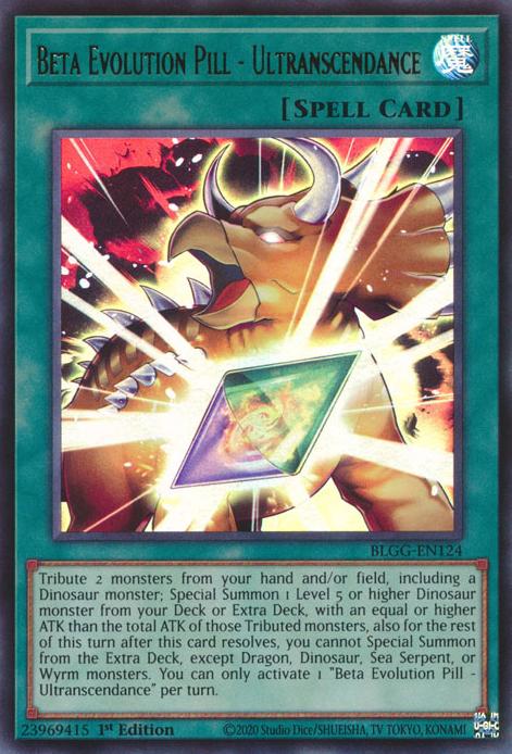 Beta Evolution Pill - Ultranscendance - BLGG-EN124 - Ultra Rare - 1st Edition