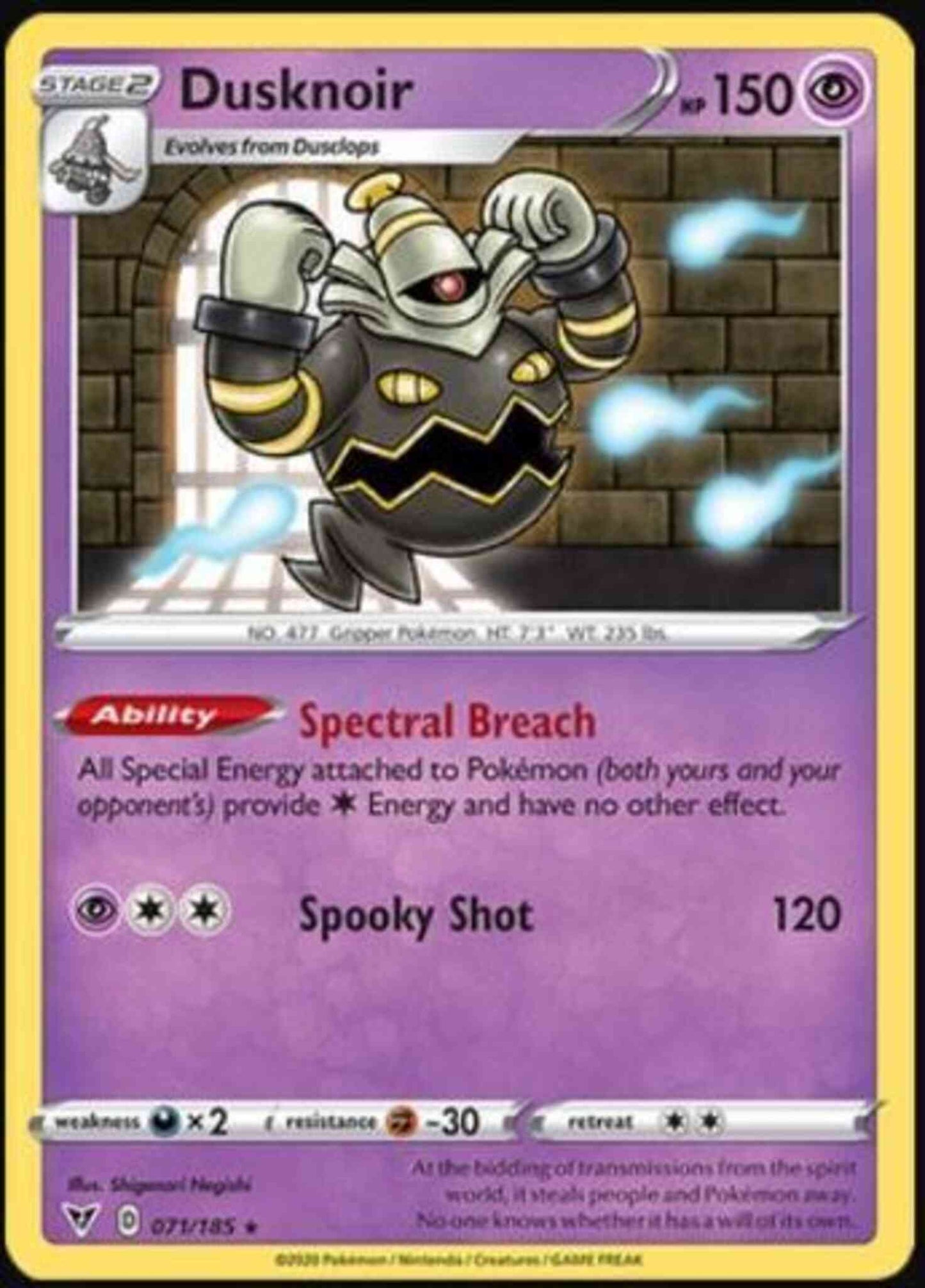 Dusknoir - 071/185 - Rare Holo [swsh4-071] [Holo]