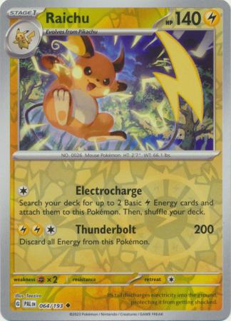 Raichu - 064/193 - Uncommon [sv02-064] [Reverse Holo]