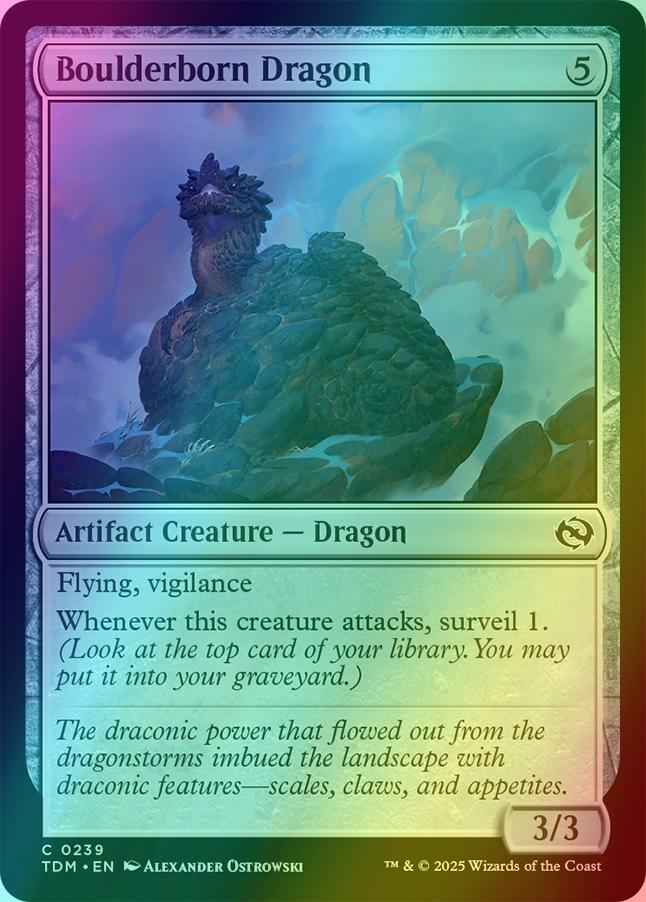 Boulderborn Dragon [239] [Tarkir: Dragonstorm] [Foil]