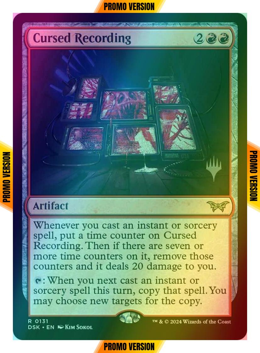 Cursed Recording [131p] [Promo Pack] [Duskmourn: House of Horror: Promos] [Foil]