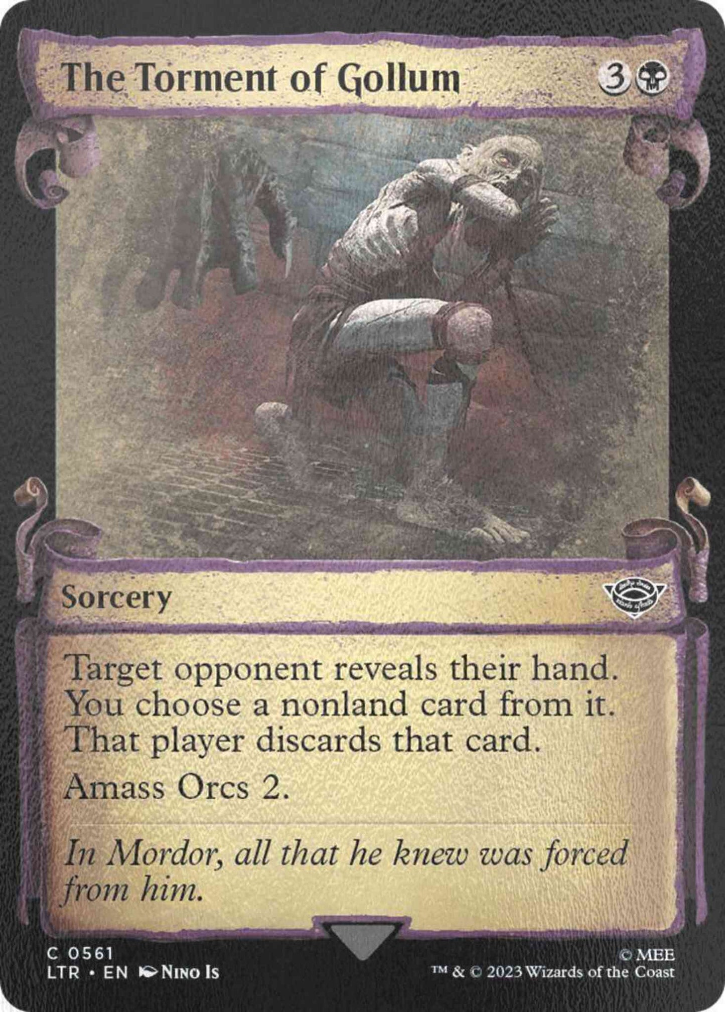 The Torment of Gollum [561] [Scrolls Showcase] [The Lord of the Rings: Tales of Middle-earth] [Silver Foil]