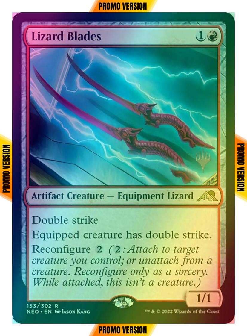 Lizard Blades [Promo Pack] [153p] [Kamigawa: Neon Dynasty: Promos] [Foil]