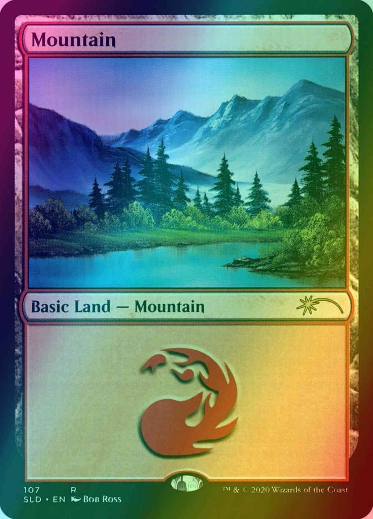 Mountain [0107] [Bob Ross] [Secret Lair Drop] [Foil]
