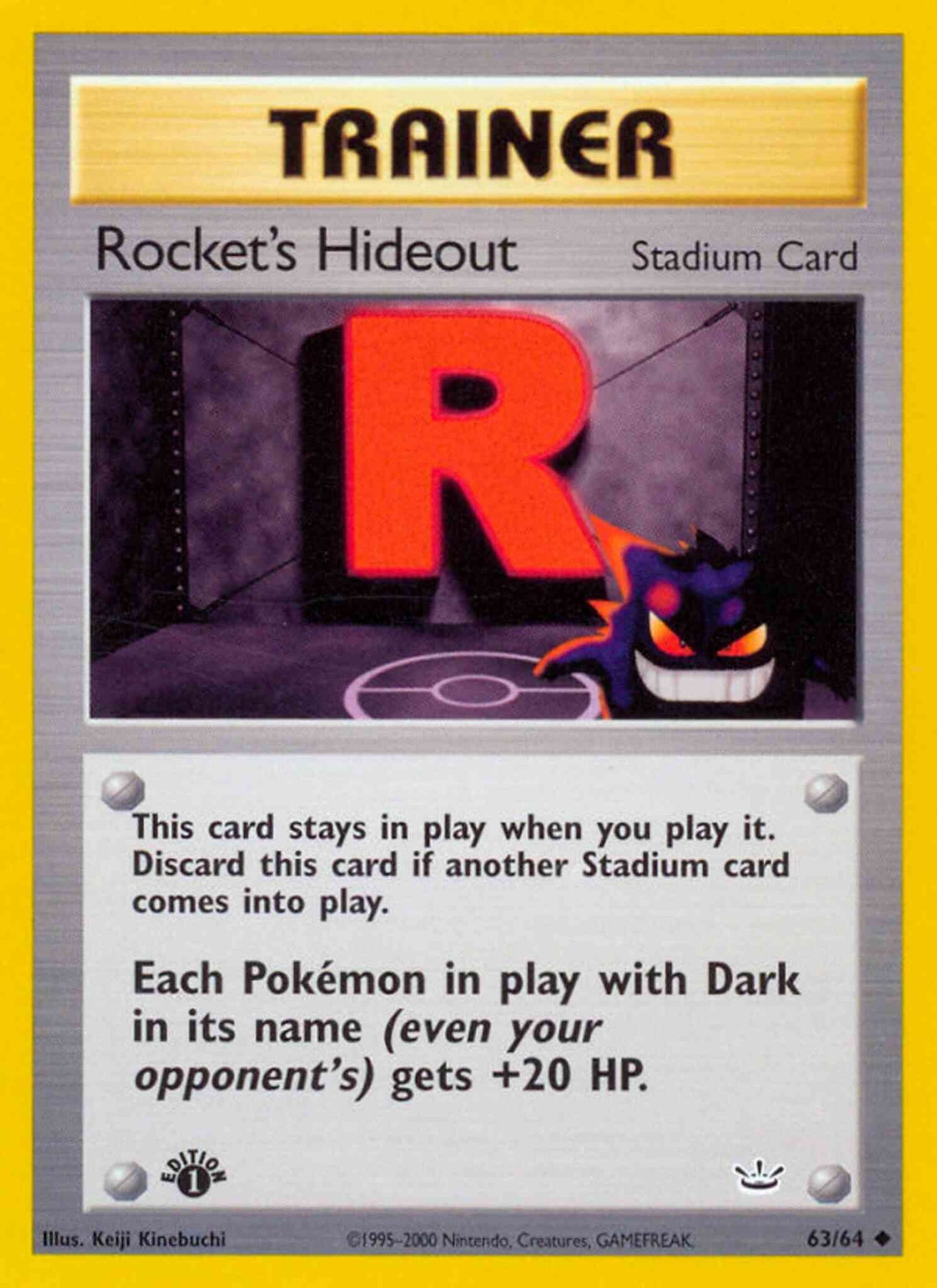 Rocket's Hideout - 63/64 - Uncommon - 1st Edition [neo3-63] [Non-Holo]