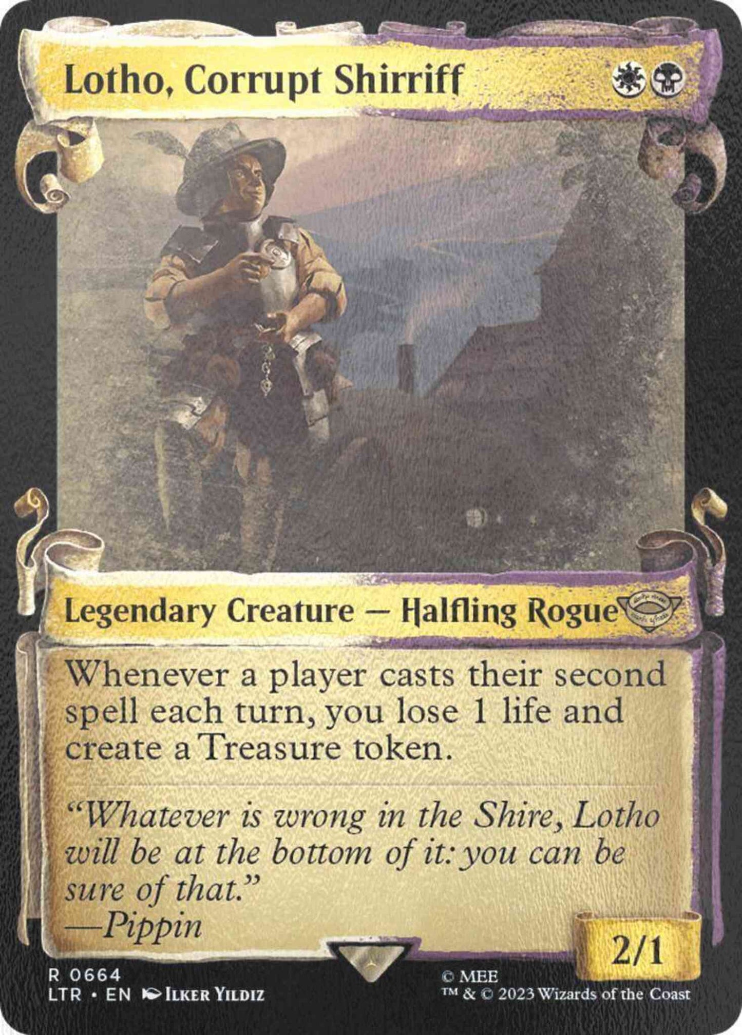Lotho, Corrupt Shirriff [664] [Scrolls Showcase] [The Lord of the Rings: Tales of Middle-earth] [Silver Foil]