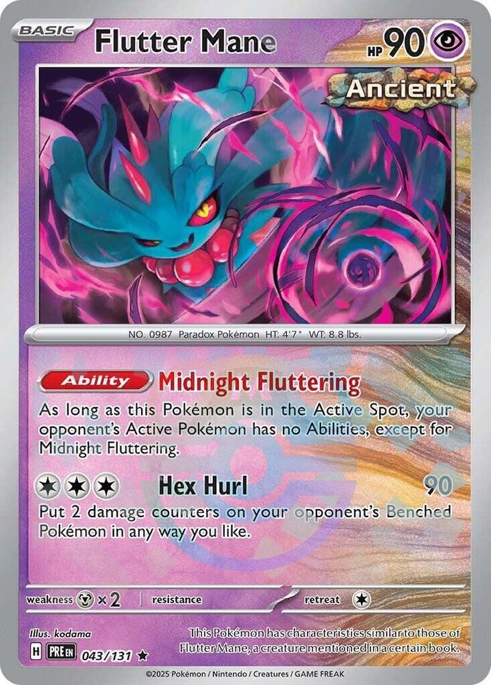 Flutter Mane - Master Ball Pattern - 043/131 - Rare [sv085-043] [Reverse Holo]