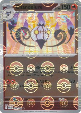 Chandelure - Poké Ball Pattern - 018/086 - Rare [sv105w-018] [Reverse Holo]