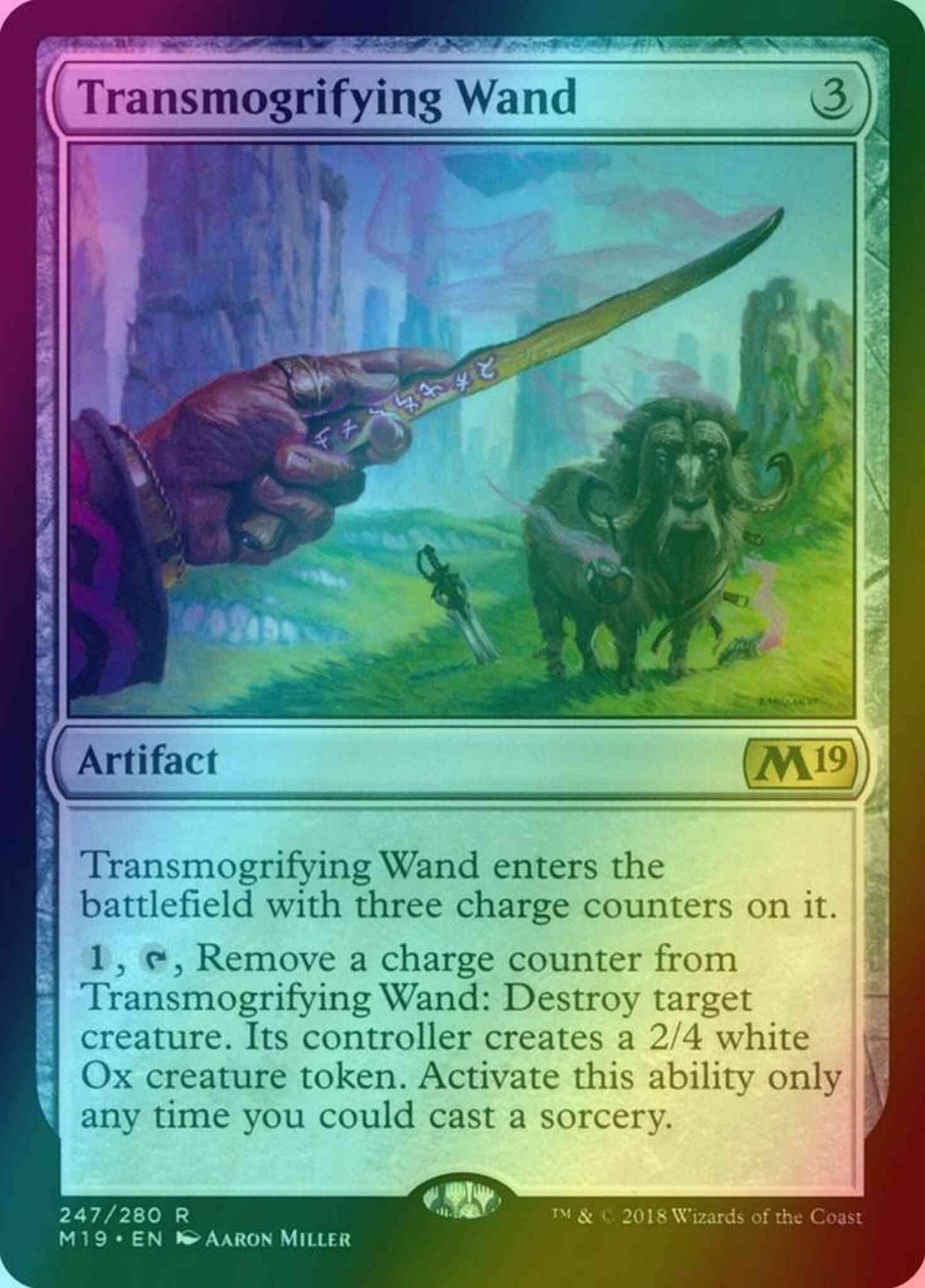 Transmogrifying Wand [247] [Core Set 2019] [Foil]