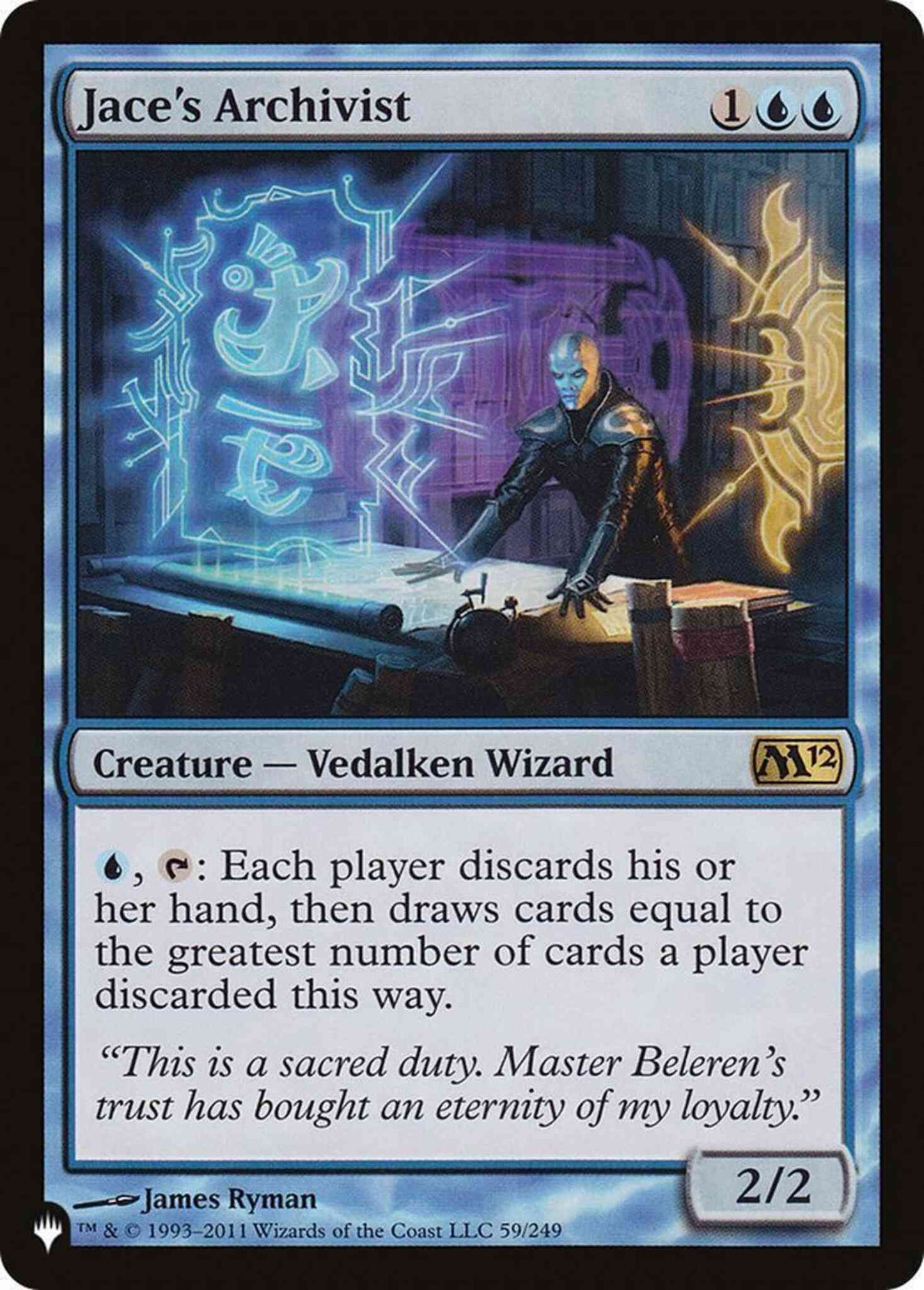 Jace's Archivist [M12-59] [The List] [Non-Foil]