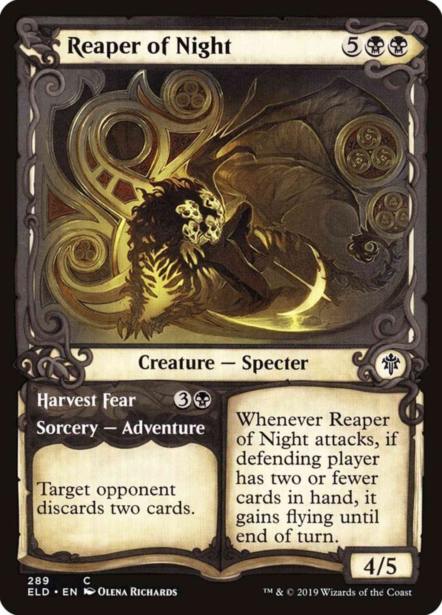 Reaper of Night // Harvest Fear [289] [Adventure Showcase] [Throne of Eldraine] [Non-Foil]