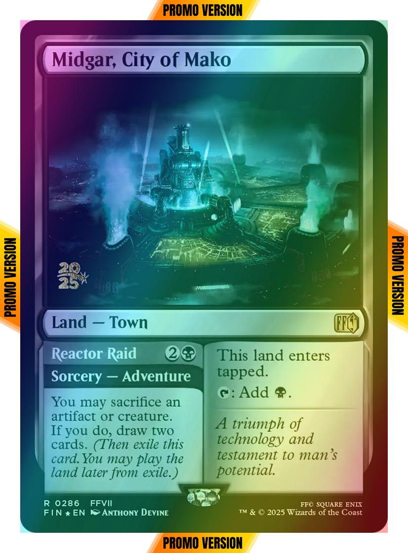Midgar, City of Mako // Reactor Raid [286s] [Prerelease] [FINAL FANTASY: Promos] [Foil]