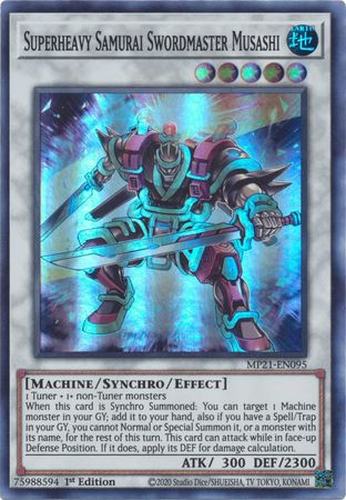 Superheavy Samurai Swordmaster Musashi - MP21-EN095 - Super Rare - 1st Edition