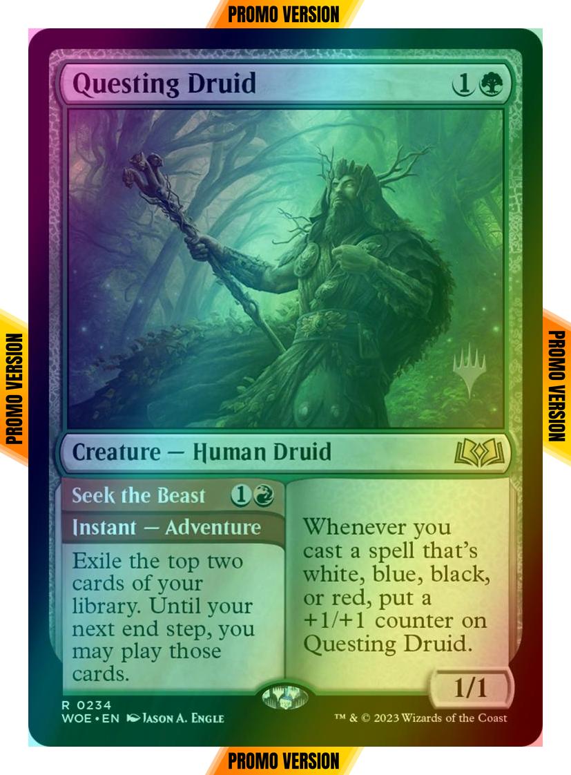 Questing Druid // Seek the Beast [234p] [Promo Pack] [Wilds of Eldraine: Promos] [Foil]