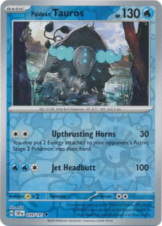 Paldean Tauros - 039/191 - Uncommon [sv08-039] [Reverse Holo]