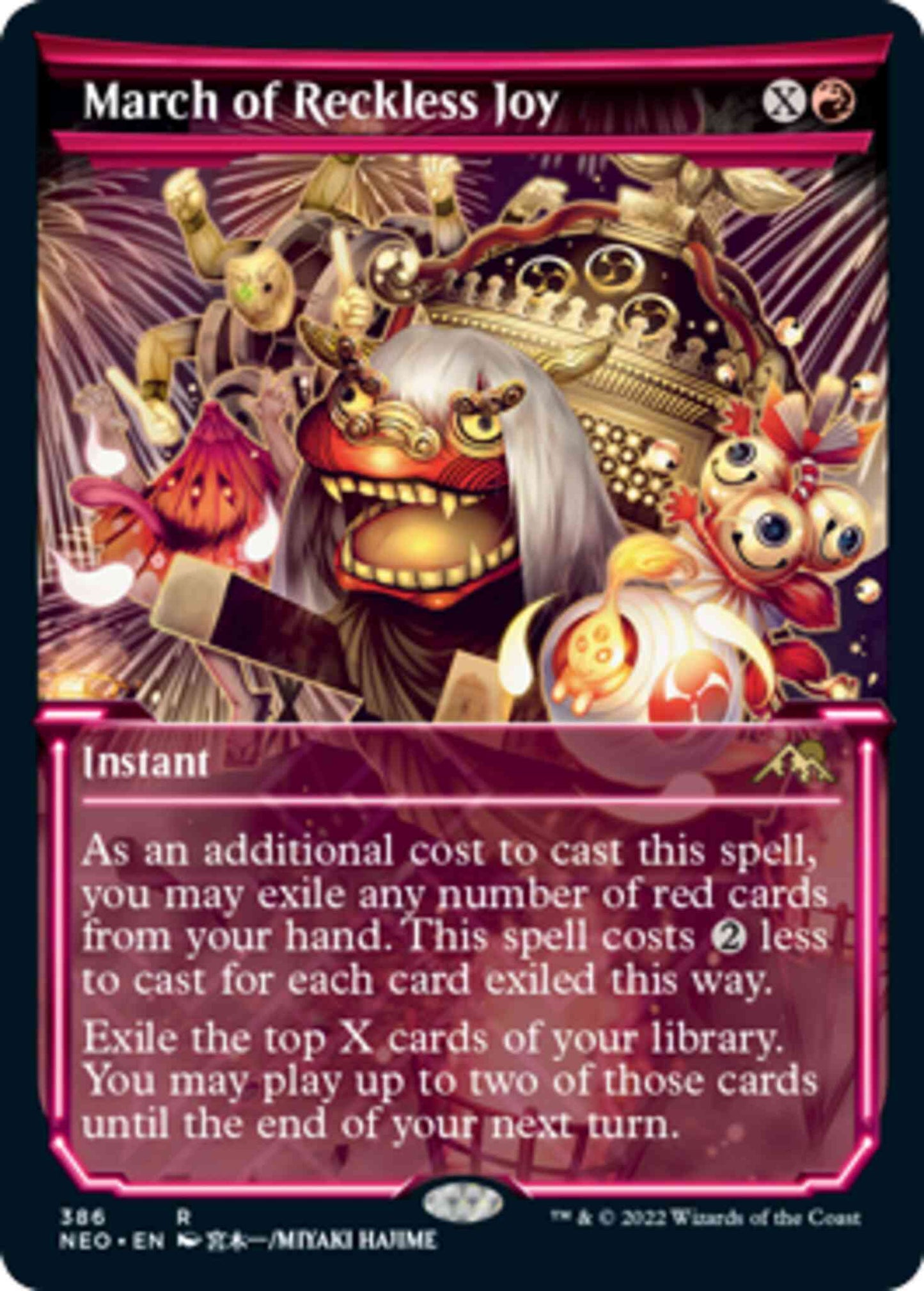 March of Reckless Joy [386] [Soft Glow Showcase] [Kamigawa: Neon Dynasty] [Non-Foil]