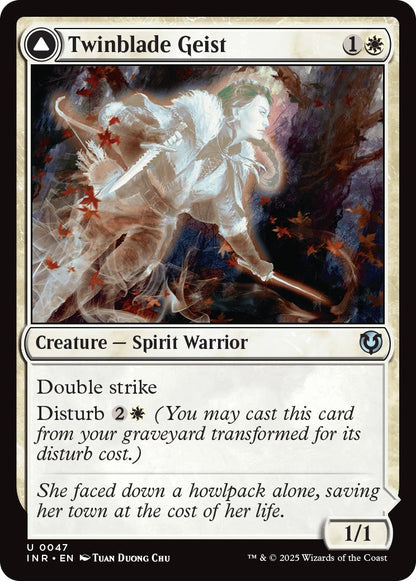 Twinblade Geist // Twinblade Invocation [47] [Innistrad Remastered] [Non-Foil]