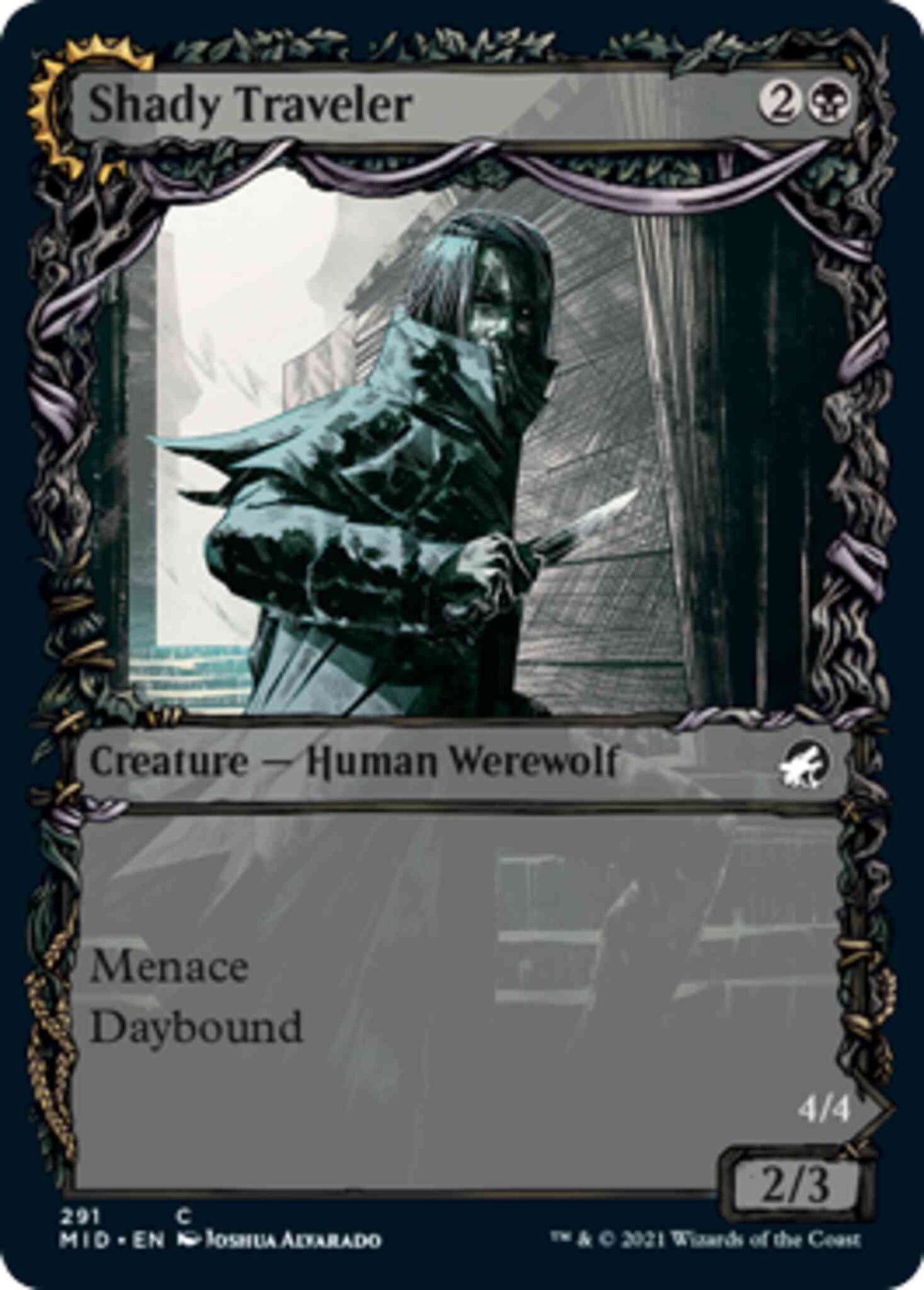 Shady Traveler // Stalking Predator [291] [Equinox Showcase] [Innistrad: Midnight Hunt] [Non-Foil]