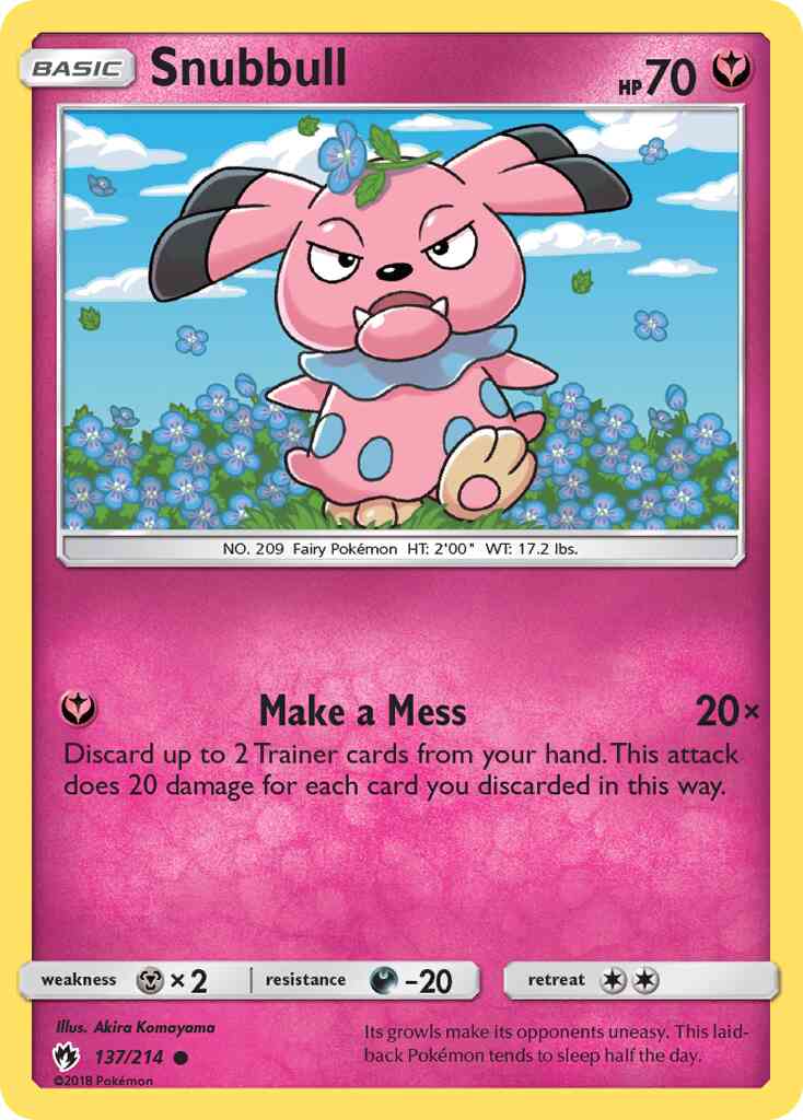 Snubbull - 137/214 - Common [sm8-137] [Reverse Holo]