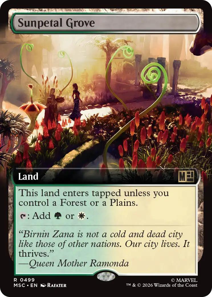 Sunpetal Grove [499] [Extended Art] [Marvel Super Heroes: Commander] [Non-Foil]