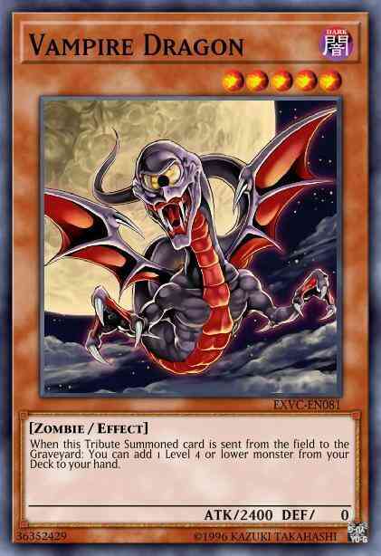 Vampire Dragon - EXVC-EN081 - Secret Rare - 1st Edition