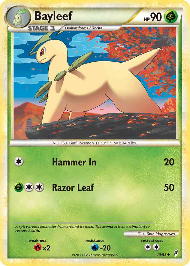 Bayleef - 40/95 - Uncommon [col1-40] [Reverse Holo]