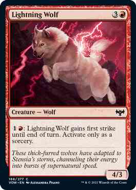 Lightning Wolf [168] [Innistrad: Crimson Vow] [Non-Foil]