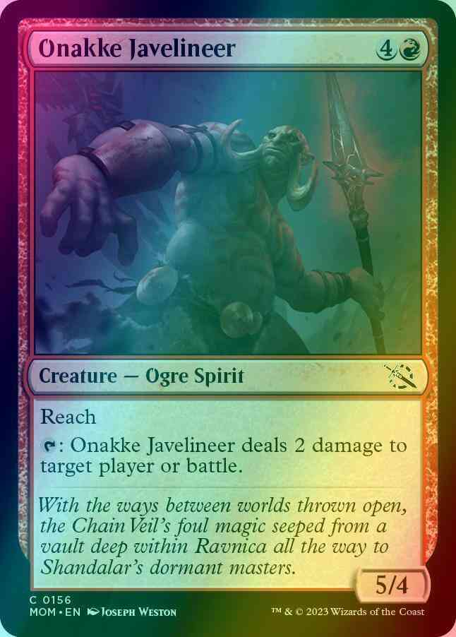 Onakke Javelineer [156] [March of the Machine] [Foil]
