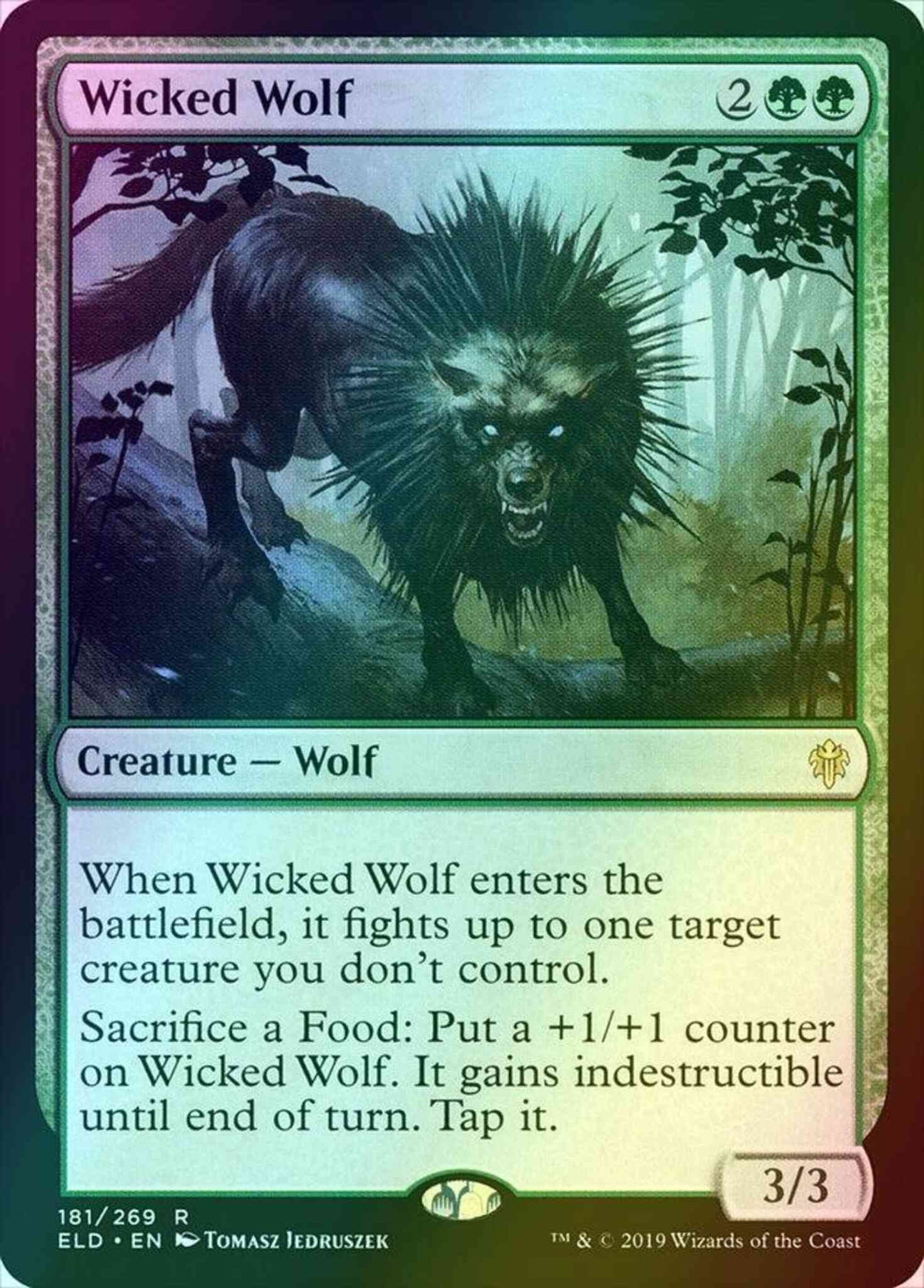 Wicked Wolf [181] [Throne of Eldraine] [Foil]