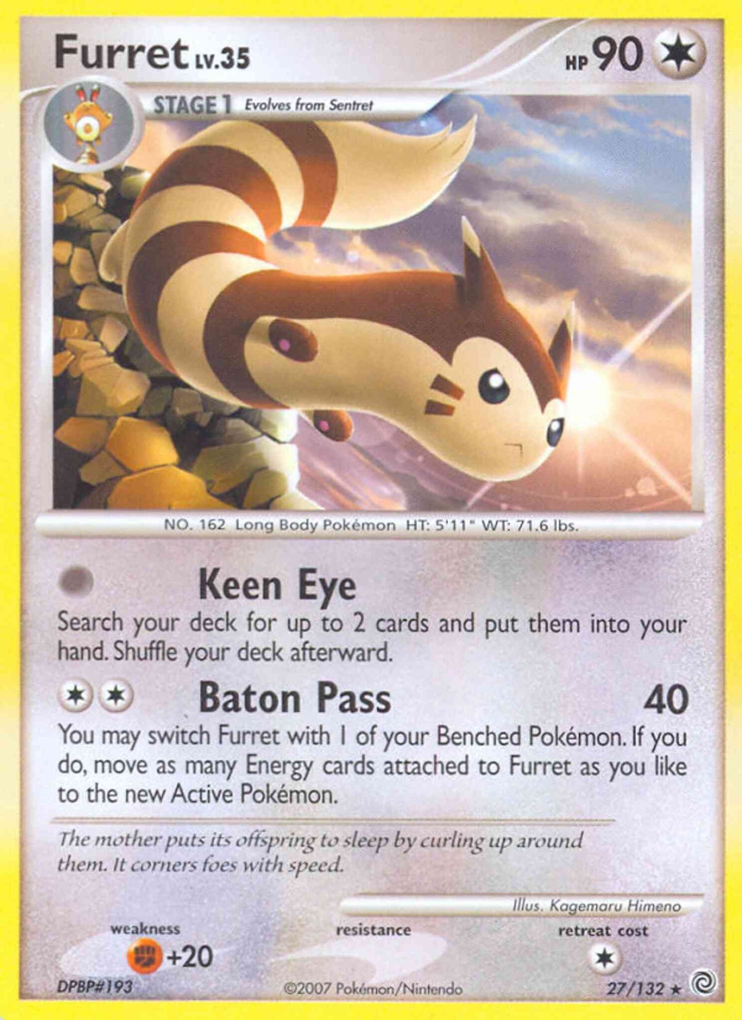 Furret - 27/132 - Rare [dp3-27] [Non-Holo]