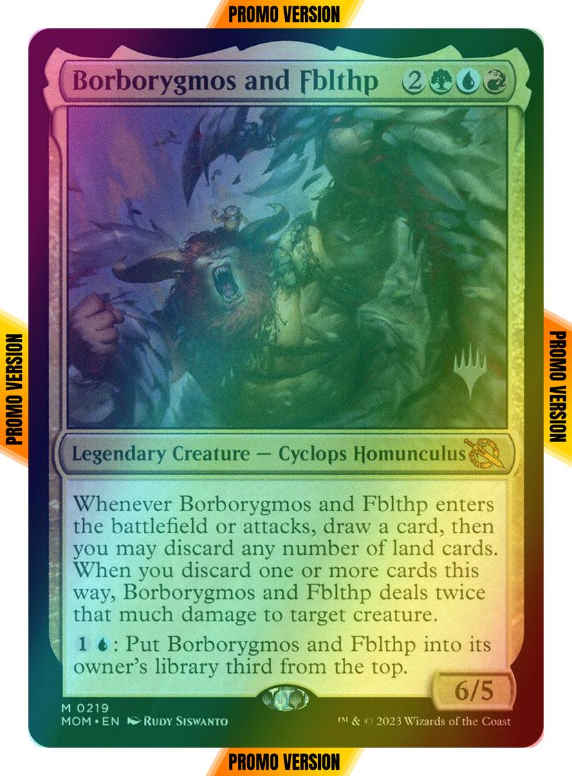 Borborygmos and Fblthp [219p] [Promo Pack] [March of the Machine: Promos] [Foil]