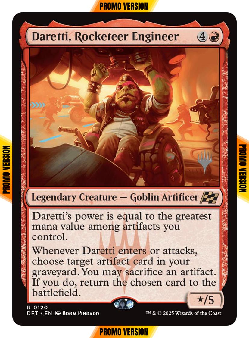 Daretti, Rocketeer Engineer [120p] [Promo Pack] [Aetherdrift: Promos] [Non-Foil]
