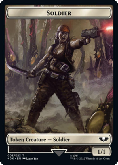 Sicarian Infiltrator Token (08) // Soldier Token (03) [Universes Beyond: Warhammer 40,000: Tokens] [Non-Foil]