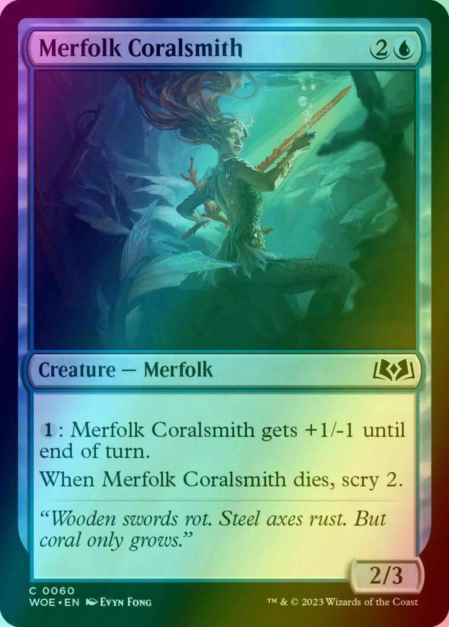 Merfolk Coralsmith [60] [Wilds of Eldraine] [Foil]