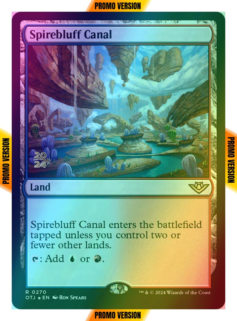 Spirebluff Canal [270s] [Prerelease] [Outlaws of Thunder Junction: Promos] [Foil]