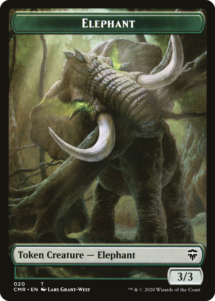 Beast Token (19) // Elephant Token (20) [Commander Legends Tokens] [Non-Foil]
