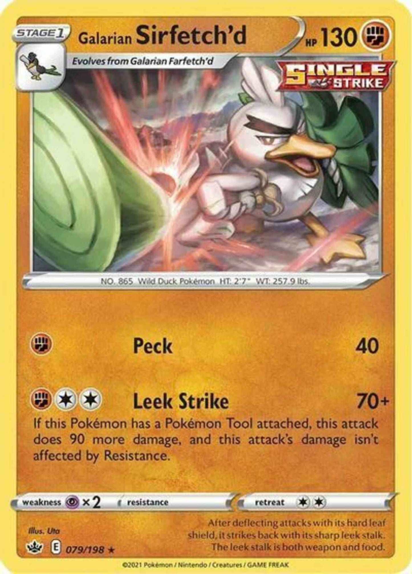 Galarian Sirfetch'd - 079/198 - Rare [swsh6-079] [Reverse Holo]